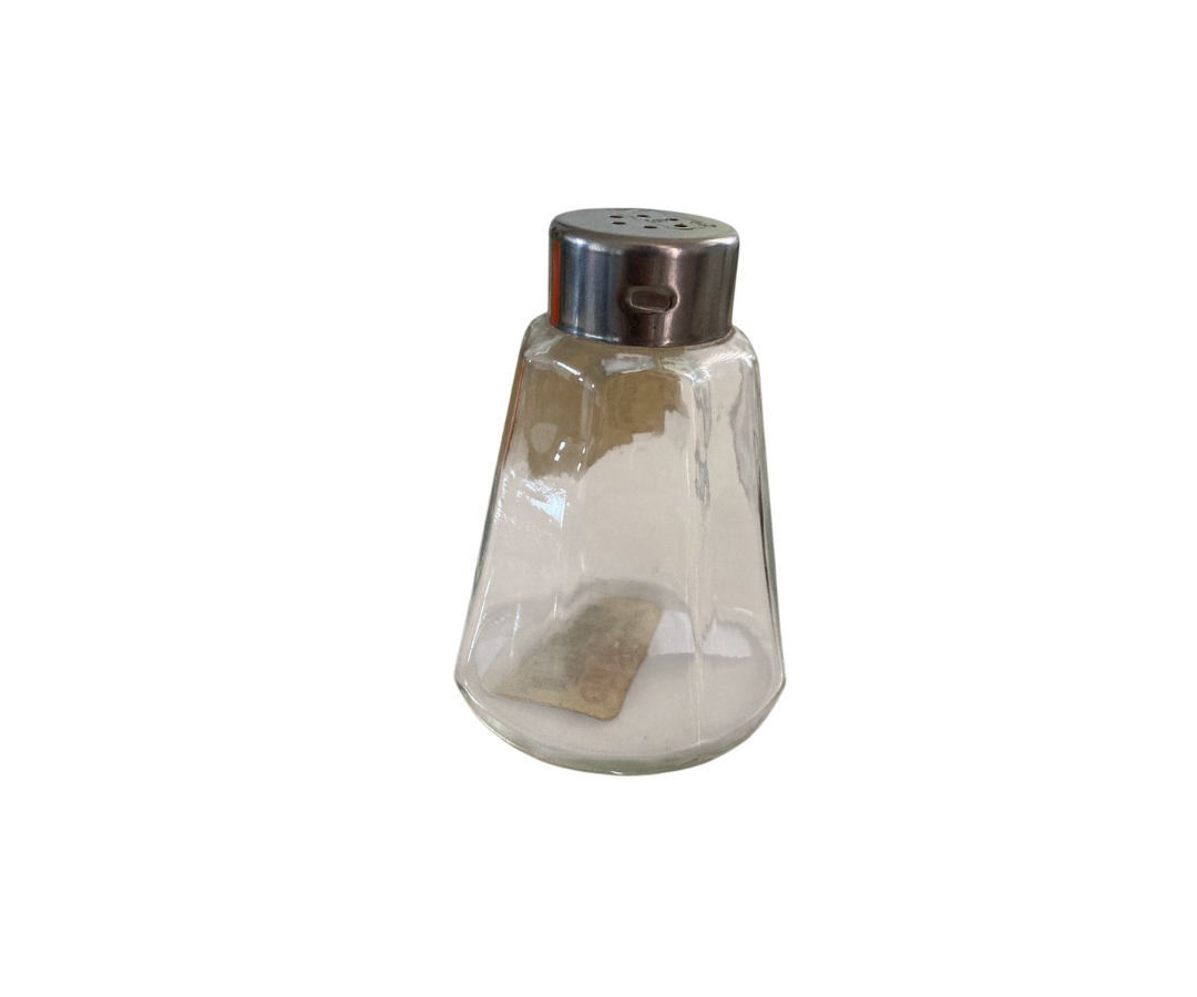 Salero Octagonal en Frasco de Vidrio | 9.5 x 6 cm, 84 g – Práctico y Moderno