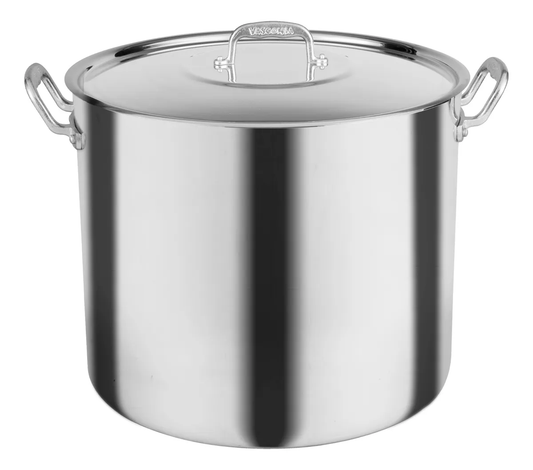 Olla Alta Recta Vasconia Acorazada 50L | Aluminio 4mm, Uso Industrial